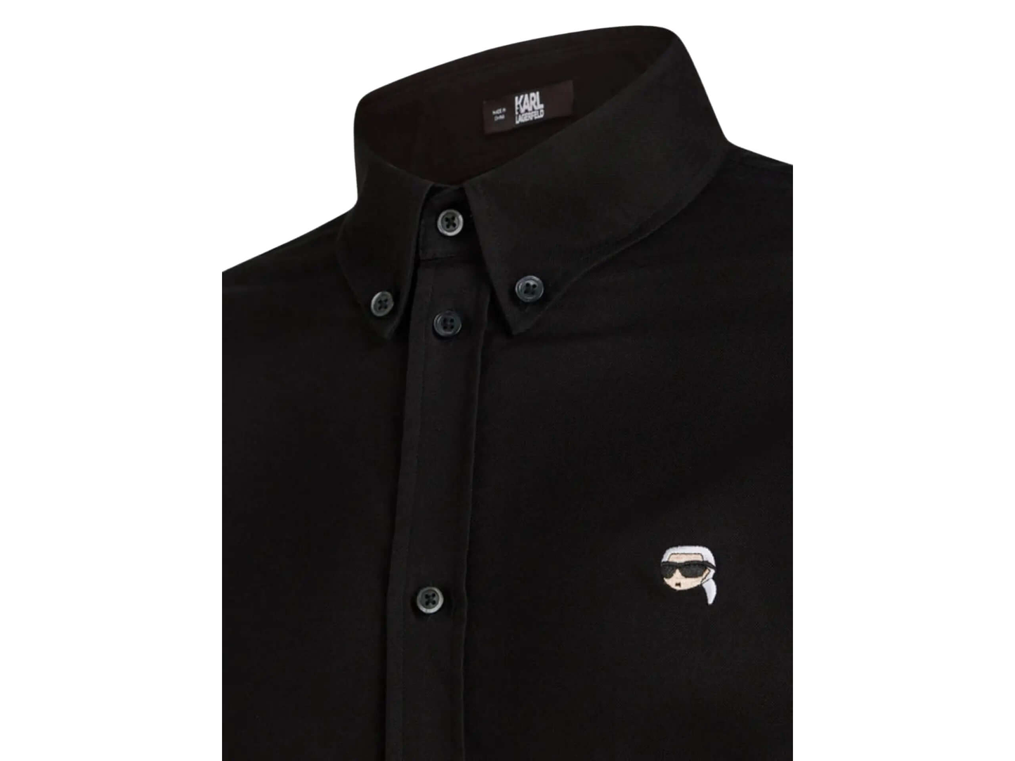 Karl Lagerfeld - Czarna Koszula Ikonik z BawełnyOvershirts