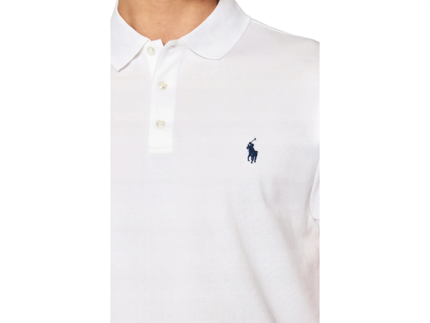 Polo Ralph Lauren Biała Koszulka Polo Męska Slim Fit Ralph Lauren