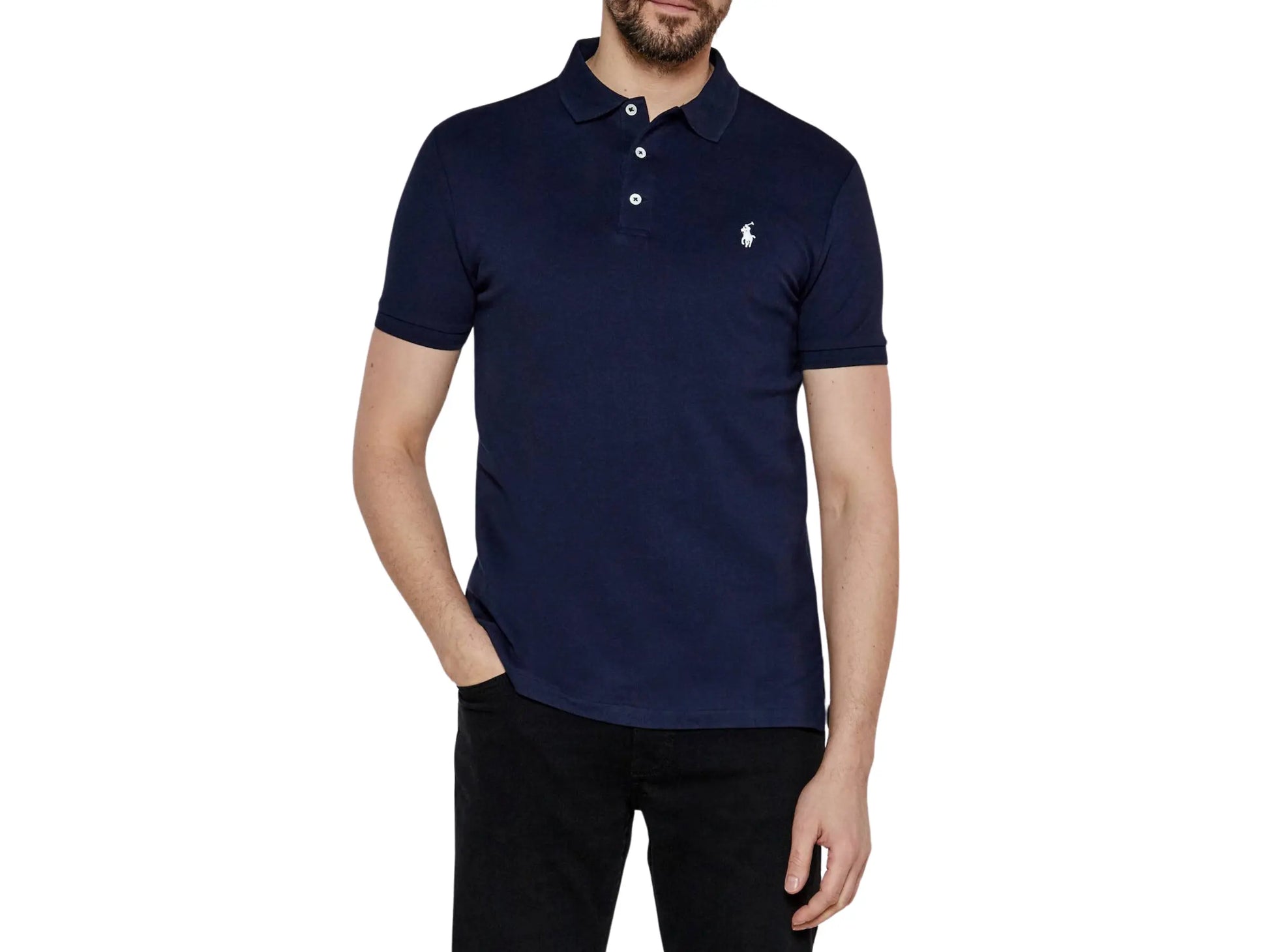 Polo Ralph Lauren Granatowa Koszulka Polo Męska Slim Fit Ralph Lauren